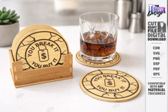 Sarcastic Coasters with Stand Laser Cut | Funny Designs SVG Product Image 1