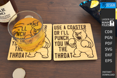 Sarcastic Coaster Laser Cut |Cup Coasters| Sassy Quotes SVG Product Image 1