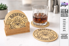 Sarcastic Coasters with Stand Laser Cut | Funny Designs SVG Product Image 1