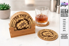 Sarcastic Coasters with Stand Laser Cut | Funny Designs SVG Product Image 1