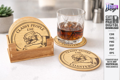 Sarcastic Coasters with Stand Laser Cut | Funny Designs SVG Product Image 1