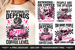 Antisocial Sarcastic Funny Coffee Lover Humor T-Shirt Design Product Image 7