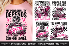 Antisocial Sarcastic Funny Coffee Lover Humor T-Shirt Design Product Image 8