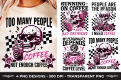 Antisocial Sarcastic Funny Coffee Lover Humor T-Shirt Design Product Image 6
