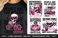 Antisocial Sarcastic Funny Coffee Lover Humor T-Shirt Design Product Image 5