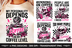 Antisocial Sarcastic Funny Coffee Lover Humor T-Shirt Design Product Image 3