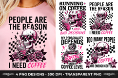 Antisocial Sarcastic Funny Coffee Lover Humor T-Shirt Design Product Image 1