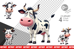 Sarcastic Cow Clipart Product Image 1