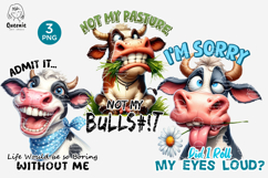 Funny Sarcastic Animal Quotes Png, Cow Sarcasm Saying Product Image 1