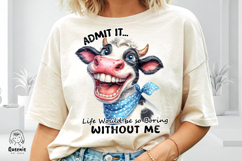 Funny Sarcastic Animal Quotes Png, Cow Sarcasm Saying Product Image 2