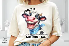 Funny Sarcastic Animal Quotes Png, Cow Sarcasm Saying Product Image 2