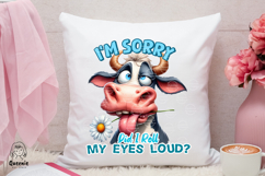 Funny Sarcastic Animal Quotes Png, Cow Sarcasm Saying Product Image 3