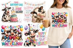Sarcastic Cow Saying PNG, Birthday Pun Greetings, Sarcasm Product Image 1