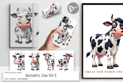 Digital Paper Sarcastic Cow Product Image 1