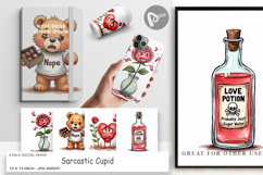 Sarcastic Cupid Digital Paper Product Image 1