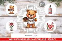 Sarcastic Cupid Anti-Valentine Spinner Product Image 1