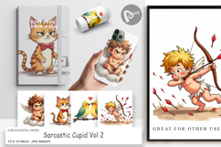 Sarcastic Cupid Digital Paper Product Image 1