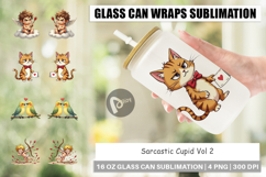 Sarcastic Cupid Anti-Valentine Glass Can Product Image 1