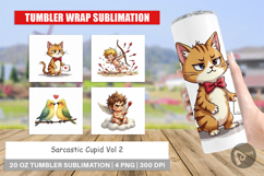 Sarcastic Cupid Anti-Valentine Tumbler Product Image 1