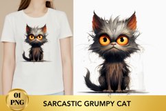 Sarcastic Funny Grumpy Cat, Cat sublimation Product Image 1