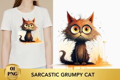 Sarcastic Funny Grumpy Cat, Cat sublimation Product Image 1