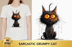 Sarcastic Funny Grumpy Cat, Cat sublimation Product Image 1