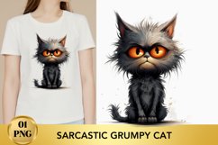 Sarcastic Funny Grumpy Cat, Cat sublimation Product Image 1