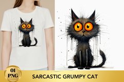 Sarcastic Funny Grumpy Cat, Cat sublimation Product Image 1