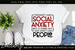 Sarcastic Mental Health SVG Funny Anxiety T-shirt Mug Design Product Image 4