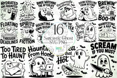 Sarcastic Ghost SVG PNG Sublimation Bundle Product Image 1