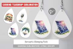 Sarcastic Glamping Fails Earring Product Image 1