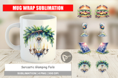 Sarcastic Glamping Fails Mug Wrap Product Image 1