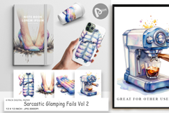 Sarcastic Glamping Digital Paper Product Image 1