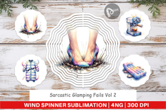 Sarcastic Glamping Wind Spinner Product Image 1