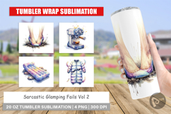 Sarcastic Glamping Fails Tumbler Product Image 1