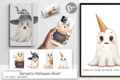 Digital Paper Sarcastic Halloween Ghost Product Image 1