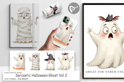 Digital Paper Sarcastic Halloween Ghost Product Image 1