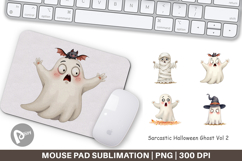Mouse Pad Sarcastic Halloween Ghost Product Image 1