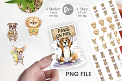 Sarcastic Heatwave Dog Sticker Product Image 1