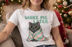 Sarcastic Holiday Feline Sublimation Product Image 4
