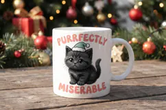 Sarcastic Holiday Feline Sublimation Product Image 6