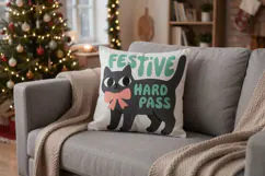 Sarcastic Holiday Feline Sublimation Product Image 6
