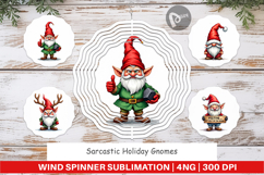 Sarcastic Holiday Gnomes Wind Spinner Product Image 1