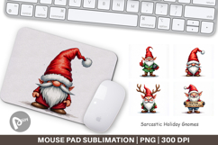 Sarcastic Holiday Gnomes Mouse Pad Product Image 1