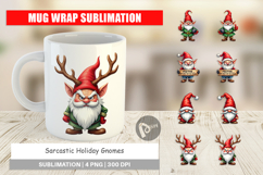Sarcastic Holiday Gnomes Mug Wrap Product Image 1