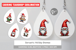 Sarcastic Holiday Gnomes Earring Product Image 1