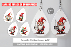 Sarcastic Holiday Gnomes Earring Product Image 1