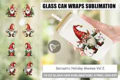 Sarcastic Holiday Gnomes Glass Can Product Image 1