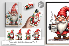 Sarcastic Holiday Gnomes Digital Paper Product Image 1