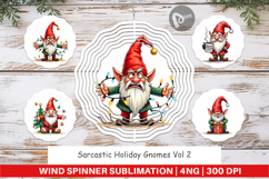 Sarcastic Holiday Gnomes Wind Spinner Product Image 1